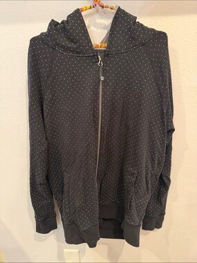 lululemon athletica Black Polka Dot Full-Zip Hoodie